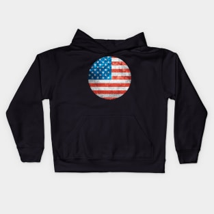 American Flag Glitter Sticker Kids Hoodie